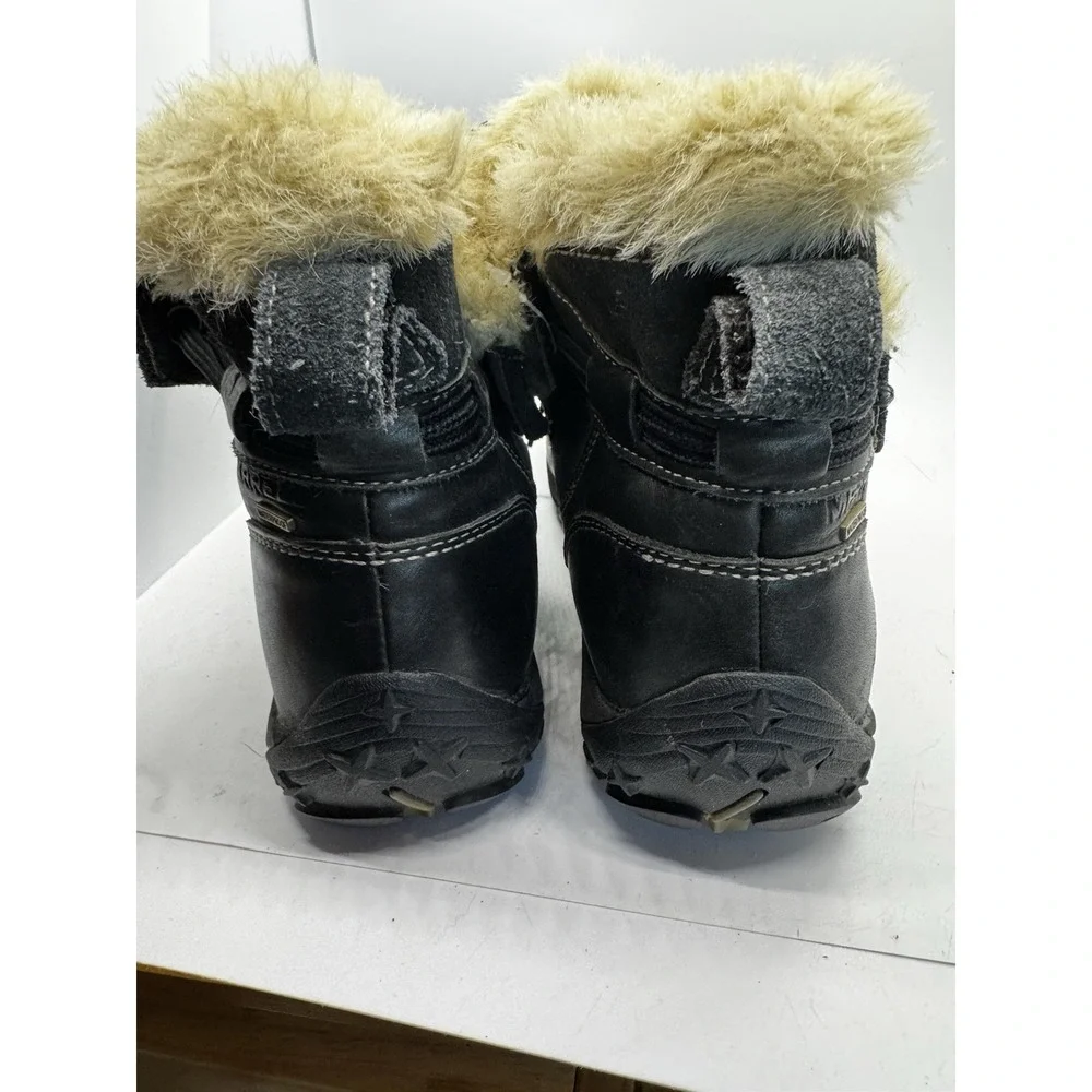 Merrell Nikita Women's Size 9.5 Waterproof Black Leather Winter Boots EUC SB20